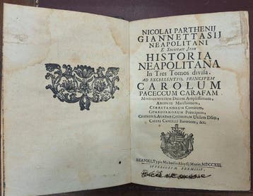 Nicola Parthenius Giannettasi - Historia Neapolitana in tres, Antiquités & Art