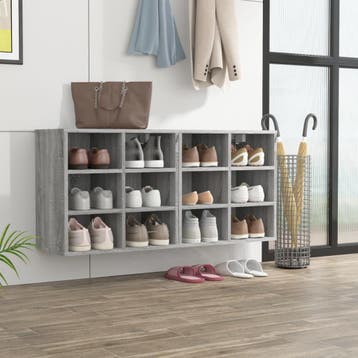 vidaXL Schoenenkasten 2 st 52,5x30x50 cm grijs sonoma, Verzenden, Nieuw