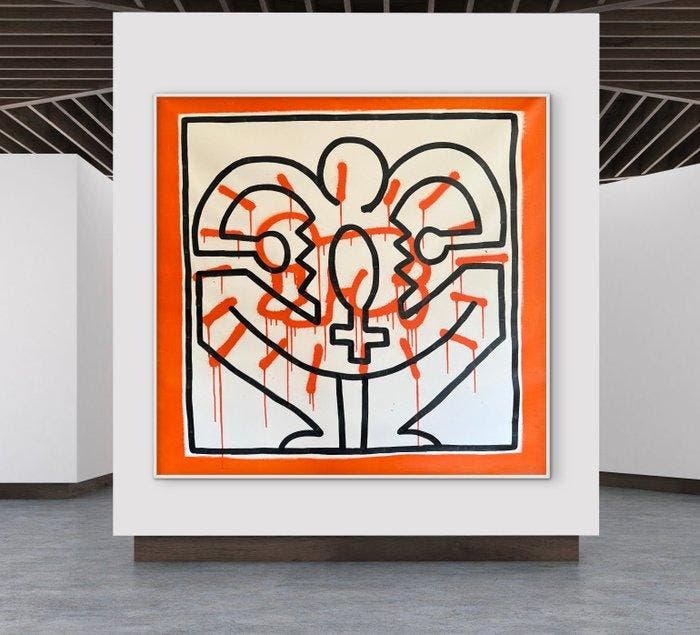 Freda People - Super Rare Haring XL, Antiek en Kunst, Kunst | Schilderijen | Modern
