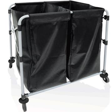 Linnenwagen | Ijzer/PVC | Inklapbaar | Incl. Waszakken |, Verzenden