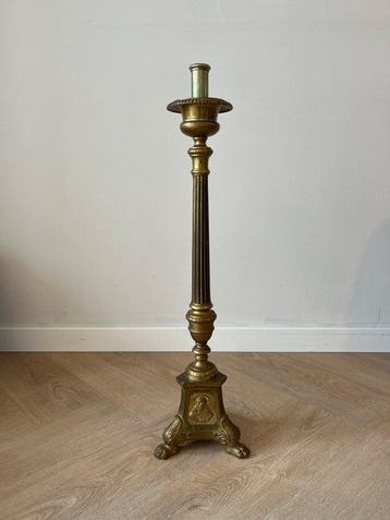 Antieke kerkkandelaar - 66 cm - 2,3 kg - Antiek - Messing -