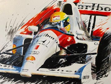 Yvan Courtet - Ayrton Senna - McLaren original painting