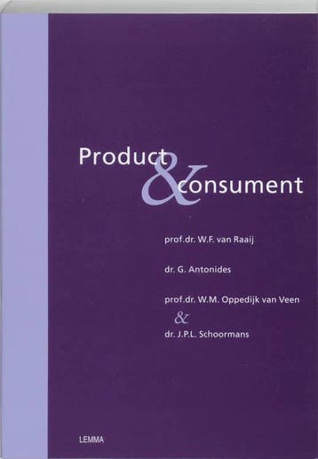 Product en consument 9789051897623 W.F. van Raaij, Verzenden, Zo goed als nieuw, W.F. van Raaij