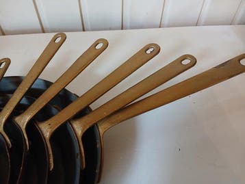 onbekend - Steelpan (7) - Koper, Legering - 7-delige koperen
