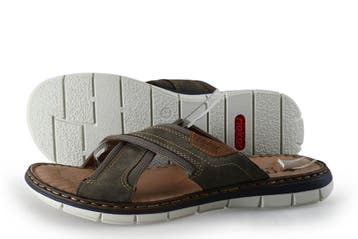Rieker Slippers in maat 42 Bruin, Kleding | Heren, Schoenen, Slippers, Bruin, Verzenden, Zo goed als nieuw