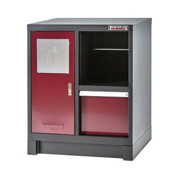 Werkplaatskast donkerrood met afvalbak 72 x 57 x 90 cm, Ophalen of Verzenden