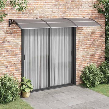 vidaXL Deurluifel 300x100 cm polycarbonaat zwart, Verzenden, Nieuw