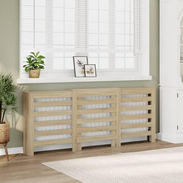 vidaXL Radiatorombouw 205x21,5x83,5 cm bewerkt hout sonoma, Verzenden, Nieuw