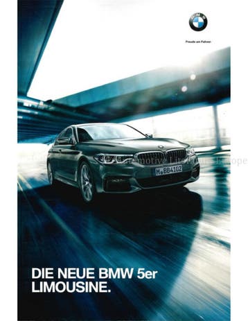 2016 BMW 5 SERIE SEDAN BROCHURE DUITS
