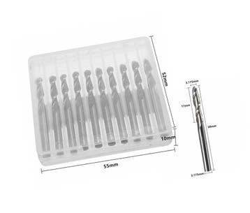 Micro ball nose frezenset in box (3.175 mm), Verzenden, Nieuw