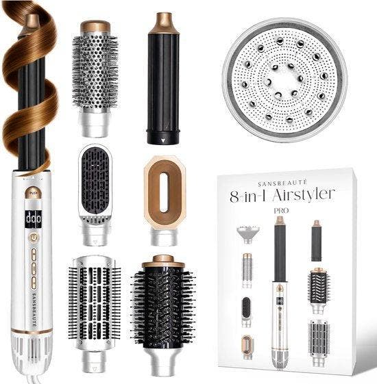 2dekans | Sansbeauté® 8-in-1 Airstyler met Diffuser -, Handtassen en Accessoires, Uiterlijk | Haarverzorging, Ophalen of Verzenden
