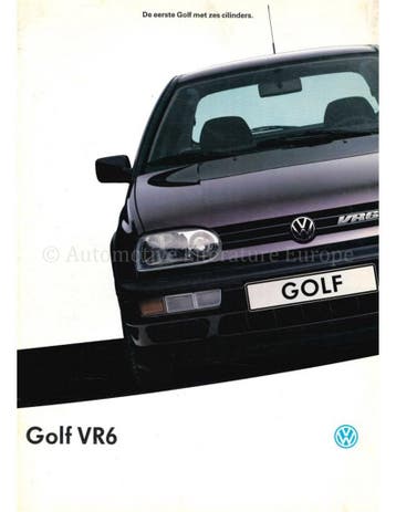 1993 VOLKSWAGEN GOLF VR6 BROCHURE NEDERLANDS, Nieuw