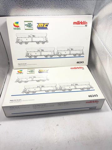 Märklin H0 - Modeltrein goederenwagonset (2) - 2x Set met 3