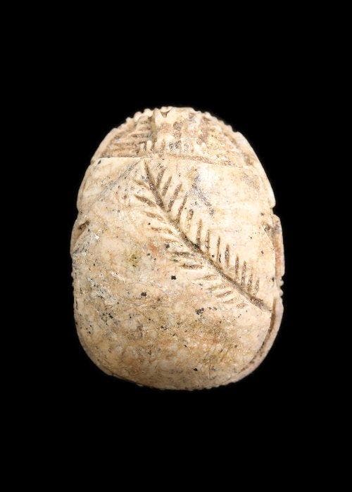 Oude Egypte, tweede tussenperiode Speksteen Grote scarabee, Antiquités & Art, Antiquités | Autres Antiquités