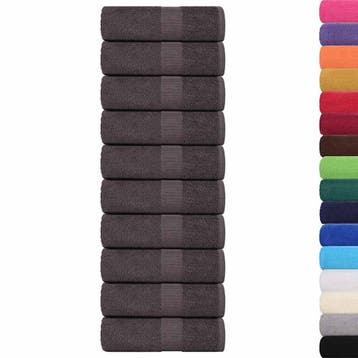 vidaXL Washandjes FROGN 50 st 30x30 cm 360 g/m² antraciet, Verzenden