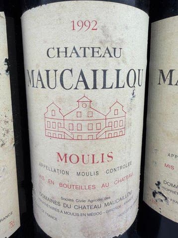 1992 Château Maucaillou - Moulis - 5 Flessen (0.75 liter)