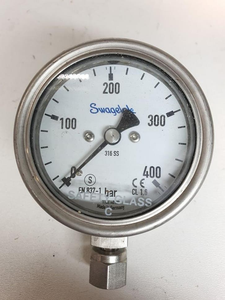 Swagelok Swagelok PGI Industrial Pressure Gauge 0-400 bar..., Doe-het-zelf en Bouw, Overige Doe-Het-Zelf en Bouw, Nieuw, Verzenden