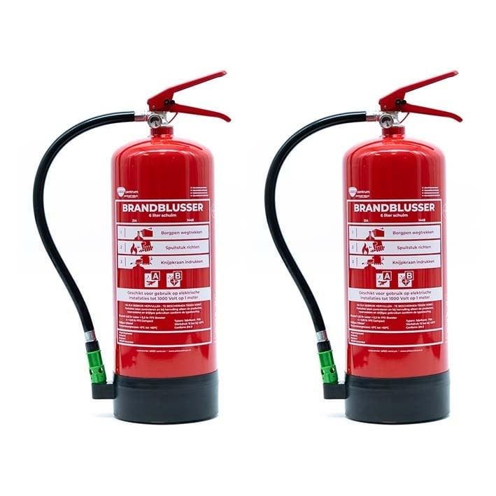 2-pack Schuimblusser 6 liter AB Fluorvrij, Maison & Meubles, Extincteurs & Coffres-forts, Envoi