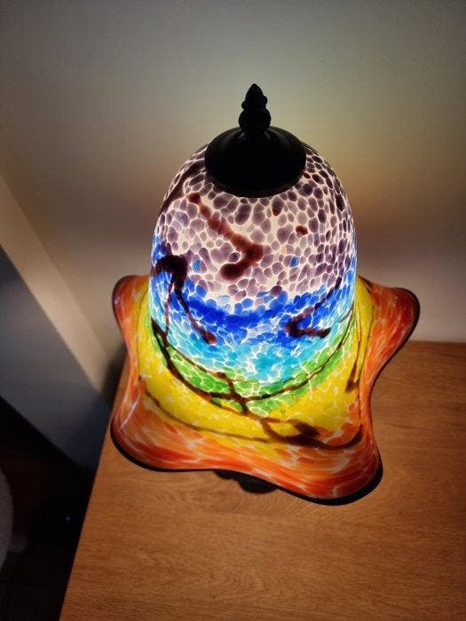 Lamp - Glas, Messing, Antiquités & Art, Art | Objets design