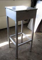 Tafel, Schrijfblad, B51,5 x D53 x H119cm, Aluminium, Nieuw in verpakking