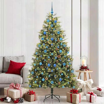 vidaXL Kunstmatige Scharnierende Kerstboom met Kegels Groen, Diversen, Kerst, Verzenden, Nieuw