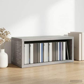 vidaXL CD Opslagrek Grijs Sonoma 40 x 17 x 17 cm Bewerkt, Verzenden, Nieuw