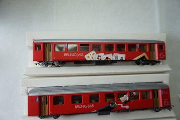Bemo H0m - Ensemble de train (3) - 3 × voitures de voyageurs