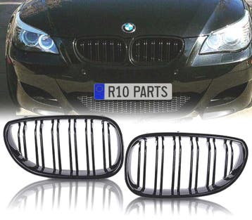 DOUBLE CALANDRE BMW E60 03-10 LOOK M5 NOIR BRILLANT, Verzenden