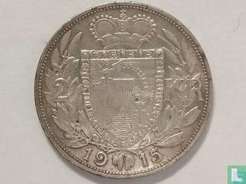Liechtenstein 2 kronen 1915, Verzenden, Overige landen, Losse munt, Goud