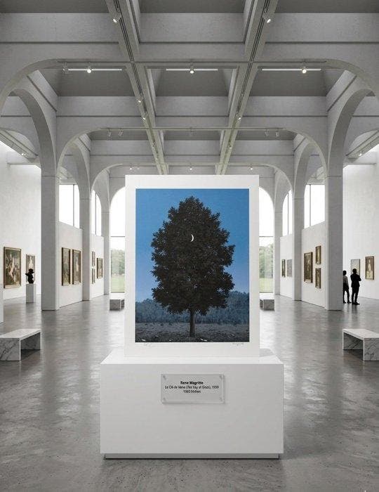 René Magritte (1898-1967) - La Seize Septembre, Antiquités & Art, Antiquités | Autres Antiquités