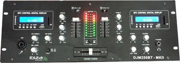 Ibiza Sound DJM250BT-MKII DJ Mixer Met Bluetooth En USB, Nieuw