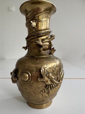 Vaas - Messing - China - Drakenvaas (Zonder minimumprijs)