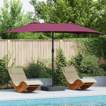 vidaXL Tuinparasol Bordeaux Rood 385 x 209 x 244 cm, Verzenden