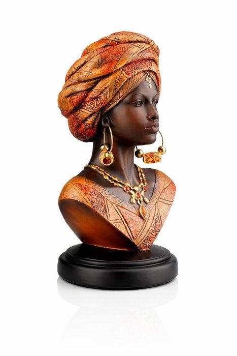 Buste, Elegante Afrikaanse vrouw – Gedetailleerd Kunstbeeld, Antiek en Kunst, Curiosa en Brocante