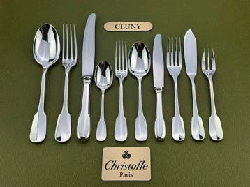 Christofle - Tafelservies voor 12 (126) - Cluny - Verzilverd