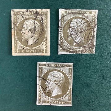 France 1860 - 1 cent Napoléon Empire de trois nuances -, Gestempeld