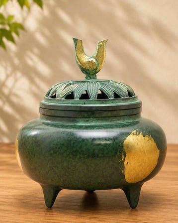 Takaoka Bronze Incense Burner - Zuiho - Wierookvat - Brons,