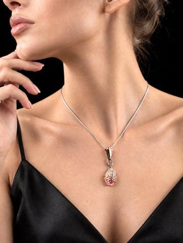 Ametrine-edelsteenketting - 925 zilveren hanger -, Antiek en Kunst