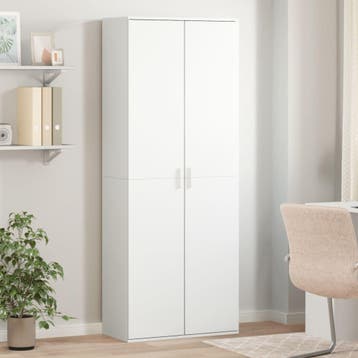 vidaXL Hoge kast 70x35x180 cm bewerkt hout wit, Huis en Inrichting, Verzenden, Nieuw
