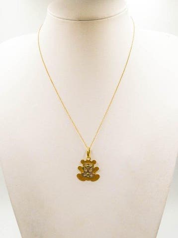 Collier avec pendentif - 18 carats Or jaune, Or blanc