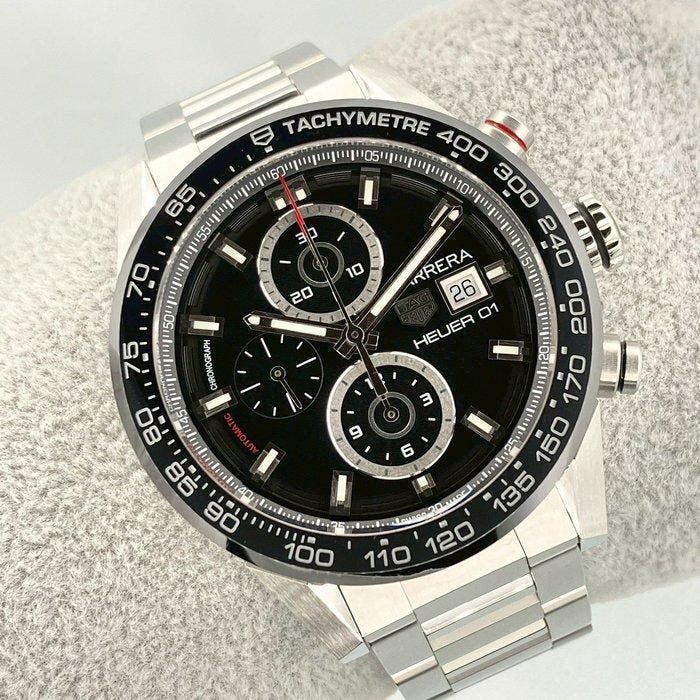 TAG Heuer - Carrera Calibre Heuer 01 - CAR201Z - Homme -, Handtassen en Accessoires, Horloges | Antiek