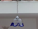 Lampe à suspendre - Acier - lustre en verre, Antiek en Kunst