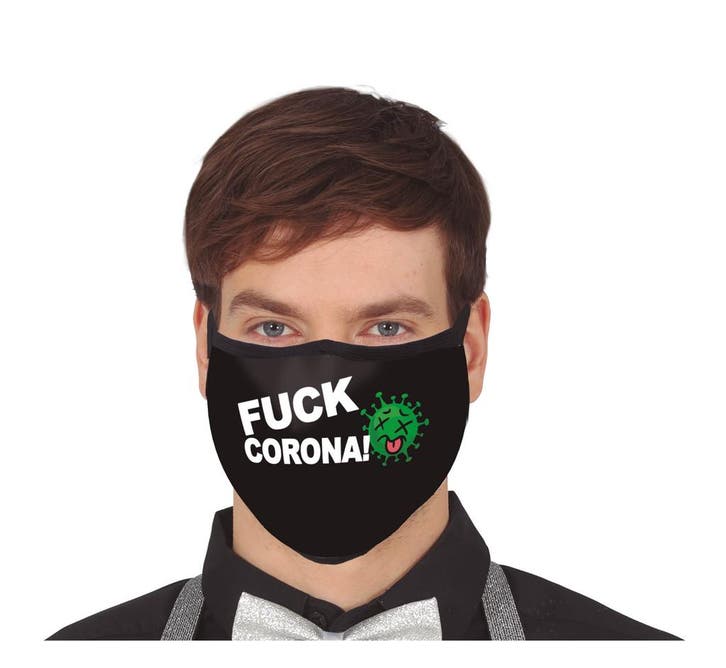 Mondmasker F*Ck Corona, Hobby & Loisirs créatifs, Articles de fête, Envoi