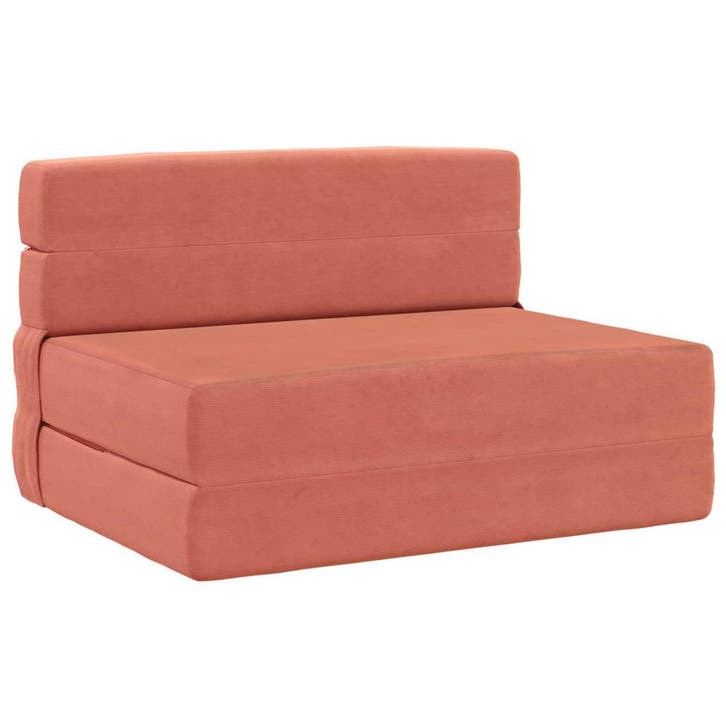 vidaXL Vouwsofa Bed Rood Oranje 190 x 70 x 15 cm Corduroy, Huis en Inrichting, Zetels | Zetels, Nieuw, Verzenden