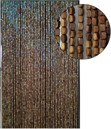 Kralengordijn 90x200cm massief hout | Retour deal | Knaller, Overige kleuren, 50 tot 100 cm, Zo goed als nieuw, Retro