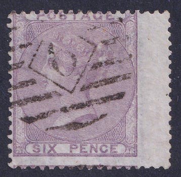 Groot-Brittannië 1857 - 6d. lila, Queen Victoria, zonder, Postzegels en Munten, Gestempeld