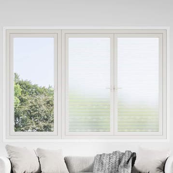 vidaXL Raamfolie strepenpatroon mat 0,9x50 m PVC, Verzenden, Nieuw