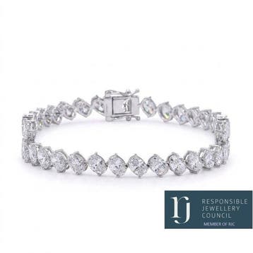 Armband - 14 karaat Witgoud - 12.22ct. tw. Diamant, Nieuw