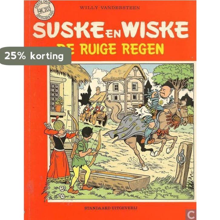 De ruige regen / Suske en Wiske Klassiek Rode reeks / 203, Boeken, Stripverhalen, Gelezen, Verzenden