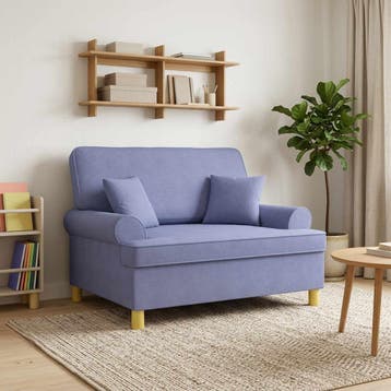 vidaXL XXL fauteuil met kussens Jeans Blauw Stof, Verzenden, Nieuw